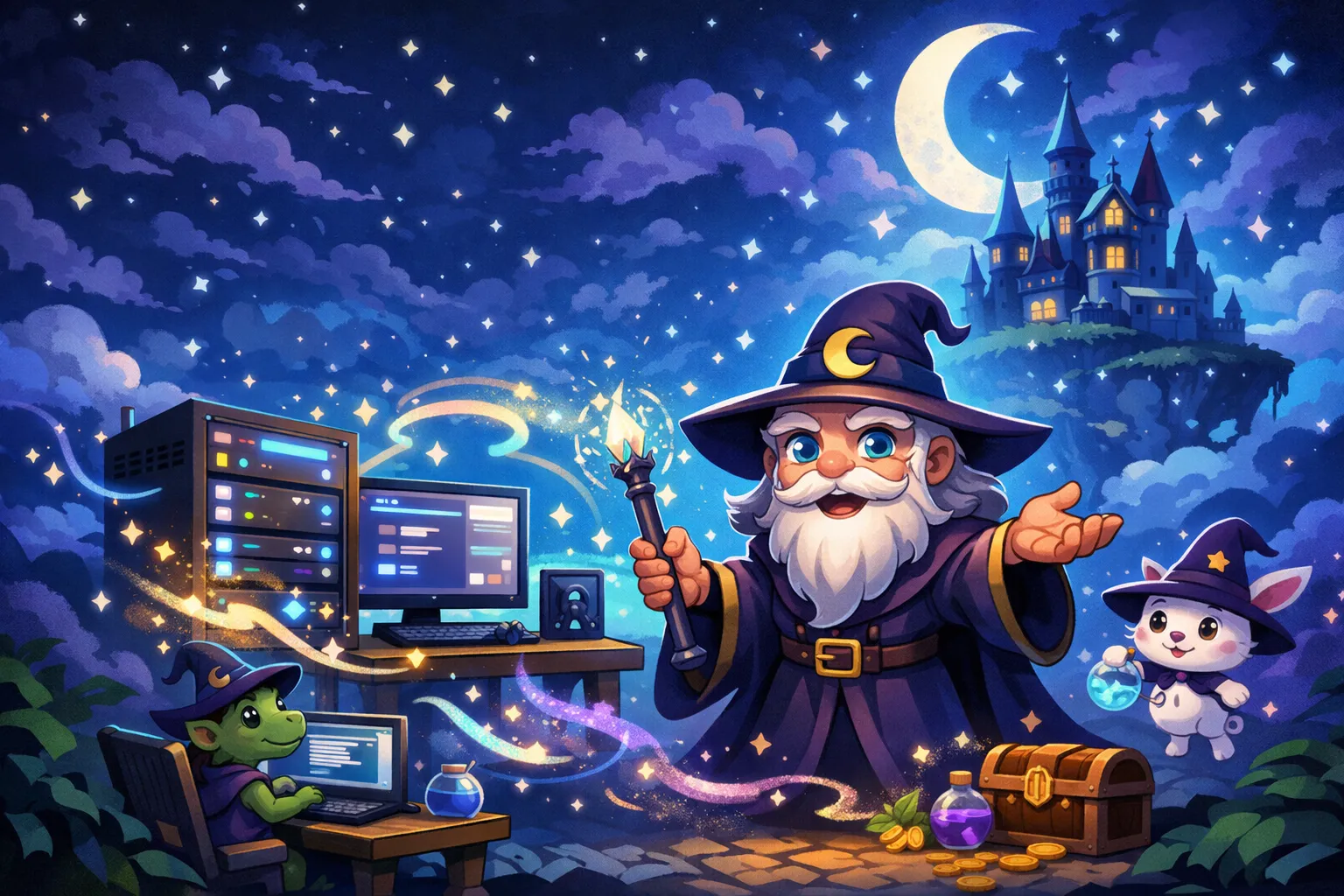 Zauberer von Eternyx und magische Server