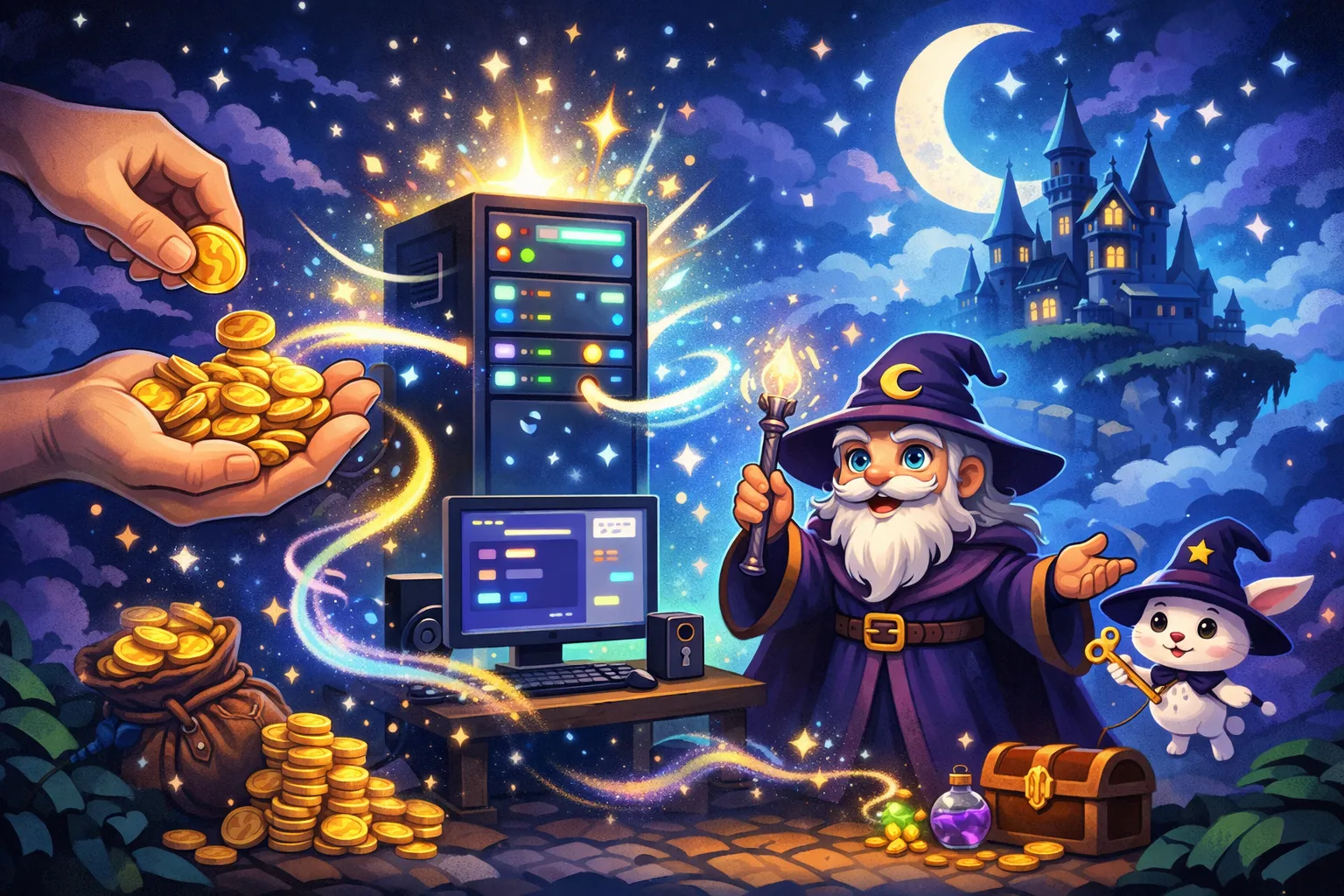 Bezahlung und Aktivierung des Servers