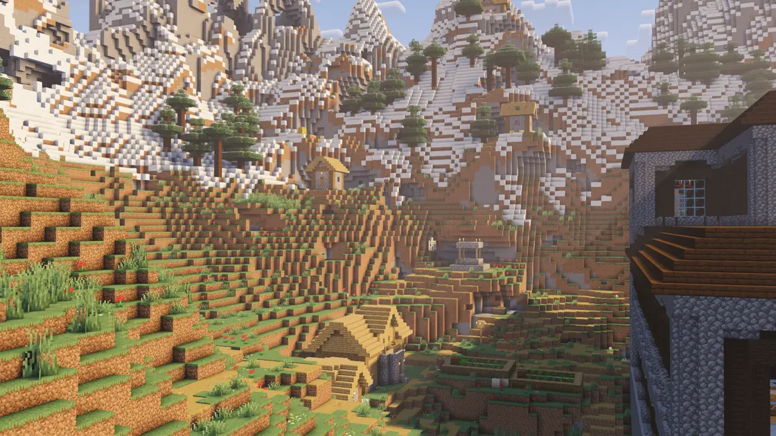Woodland Mansion, Dorf und Ancient City in einem Tal