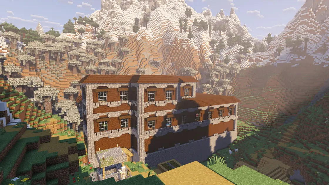 Woodland Mansion, Dorf und Ancient City in einem Tal