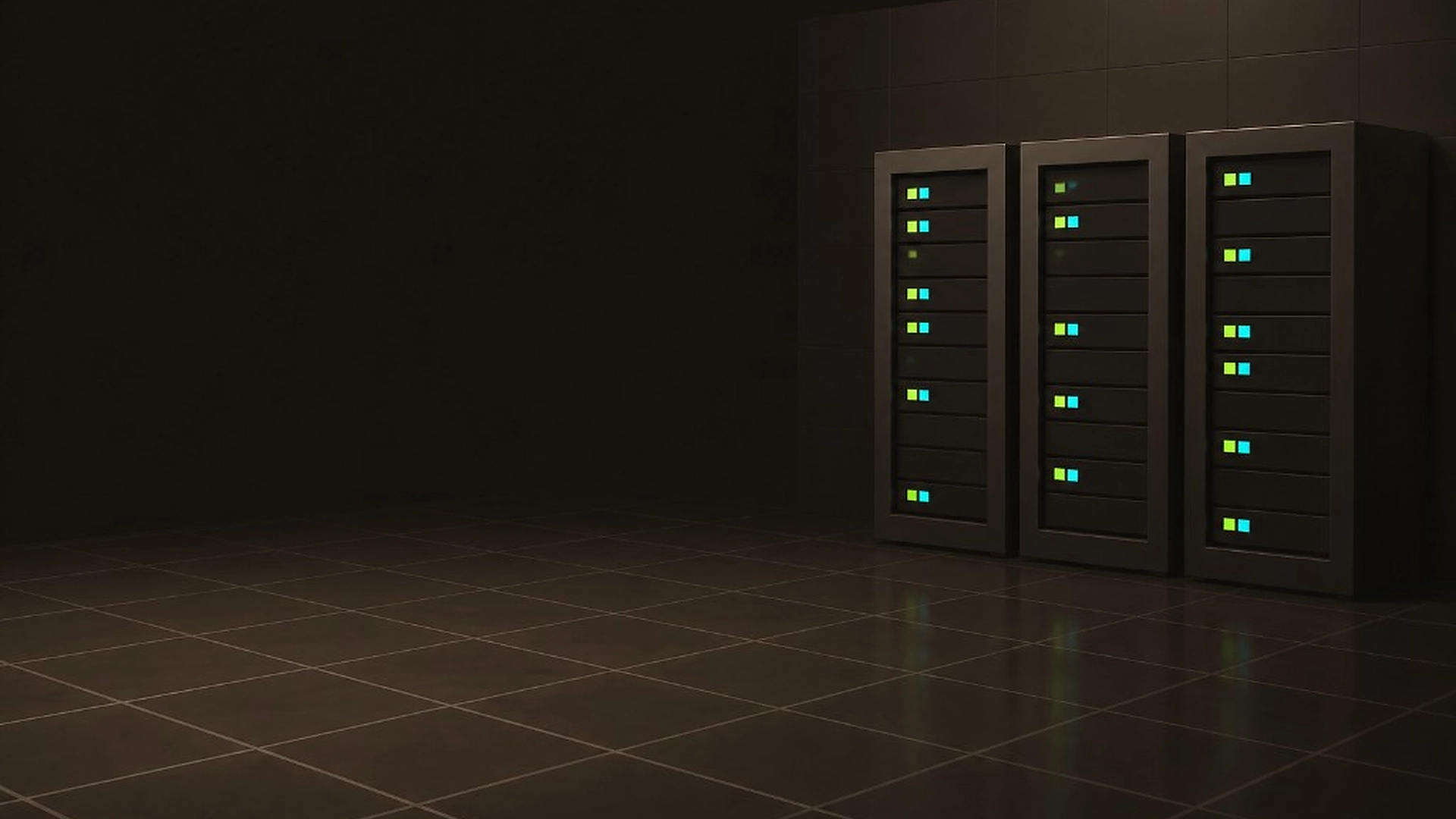 Rechenzentrum mit Serverreihen